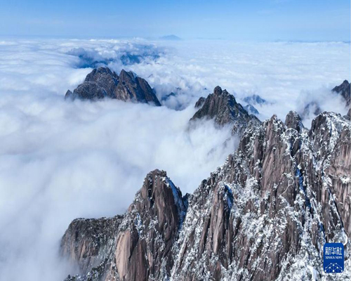   雪后黄山景美如画